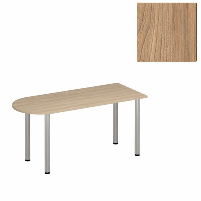 Стол письменный полукруглый на хромированных опорах Юнитекс Формула МХ ФР 2102 ВЗ (160x67x75) вяз светлый